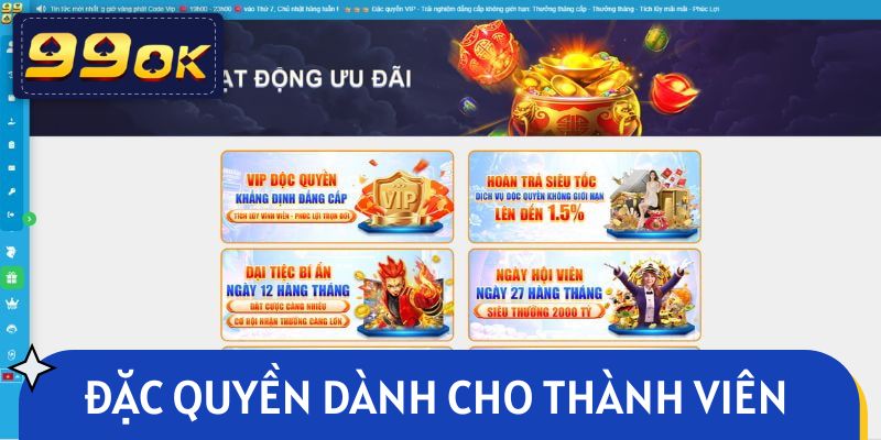 Loạt đặc quyền dành cho thành viên chính thức