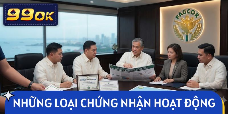 Những loại chứng nhận hoạt động của nhà cái